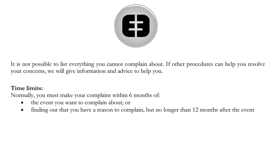 Complaints Procedure